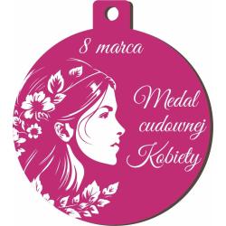 Medal z wstążką upominek na Dzień Kobiet 8...