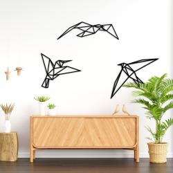 Drewniane panele origami na ścianę