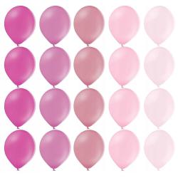 Zestaw balonów różowych, mix kolorów, odcienie...