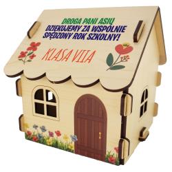 Domek na słodycze z dedykacją prezent na koniec...