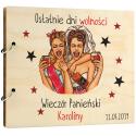 Drewniany album na zdjęcie z wieczoru panieńskiego