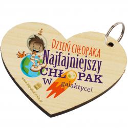 Galaktyczny brelok serce prezent na Dzień Chłopaka