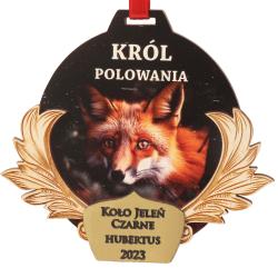Medal myśliwski złoty z lisem król polowania...