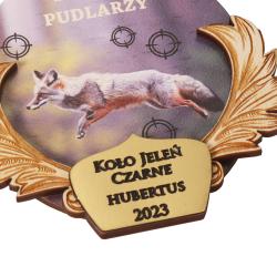 Medal myśliwski złoty z lisem król pudlarzy...