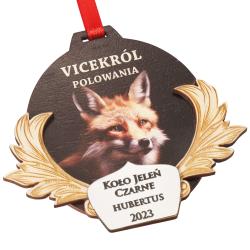 Medal myśliwski srebny z lisem vice król...