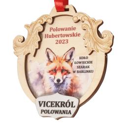 Drewniany medal myśliwski dla vicekróla...