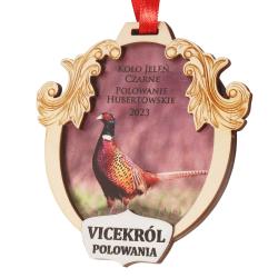 Drewniany łowiecki medal myśliwski dla...