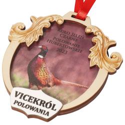 Drewniany łowiecki medal myśliwski dla...