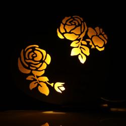 Drewniana lampa w kształcie serca dla Babci...