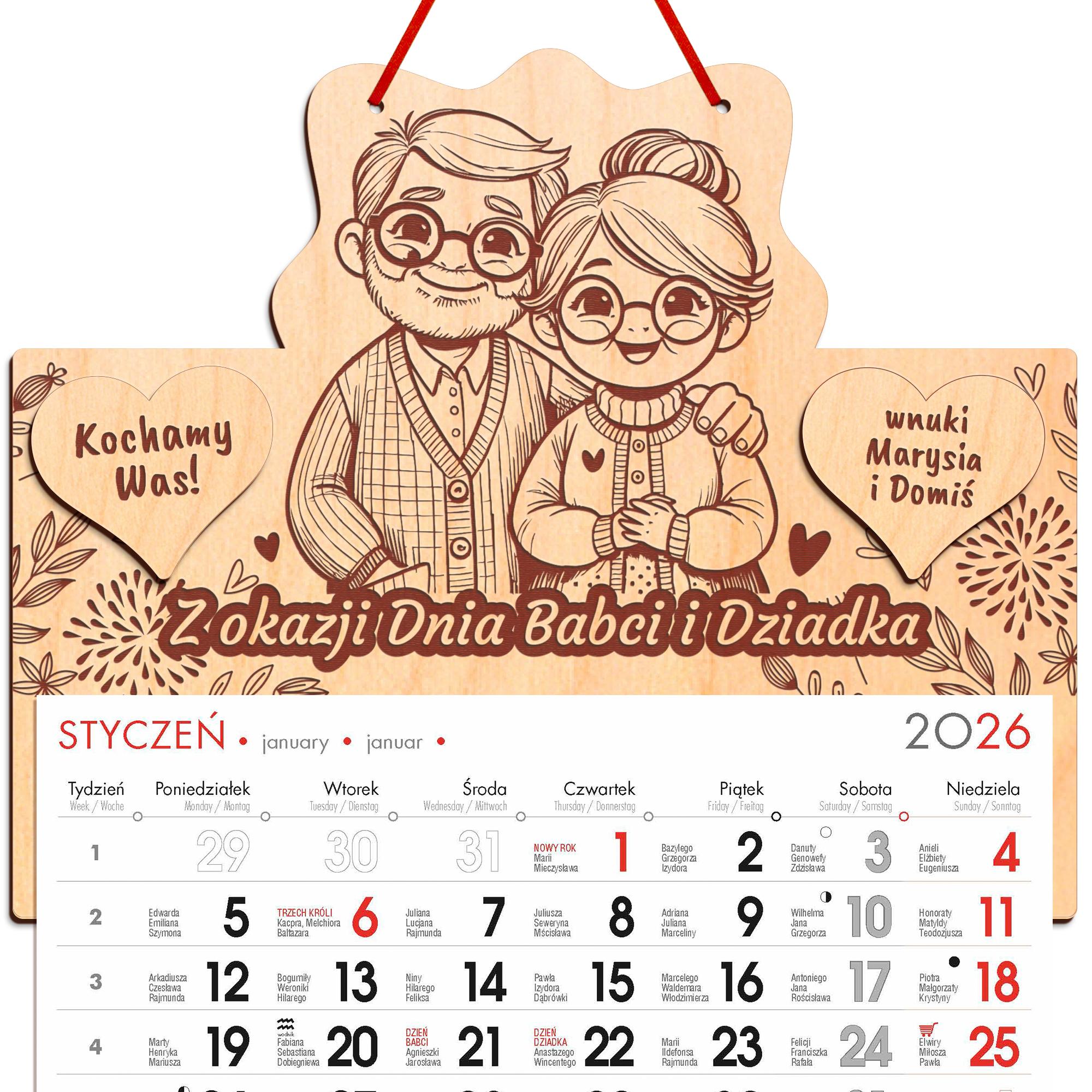 Kalendarze dla Babci i Dziadka